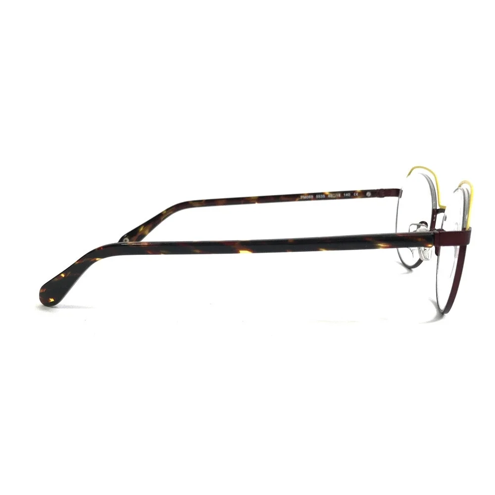 J.F. Rey Petite Eyeglasses Frames PM68 5535 Brown Yellow Semi Rim 46-18-140